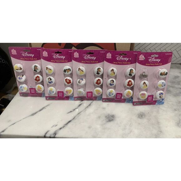 Disney Princess Drawer Knobs Lot of 6 Packs Liberty Ceramic Pulls New Sealed